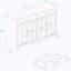 Armoire de rangement avec 2 tiroirs et 4 portes-113036887