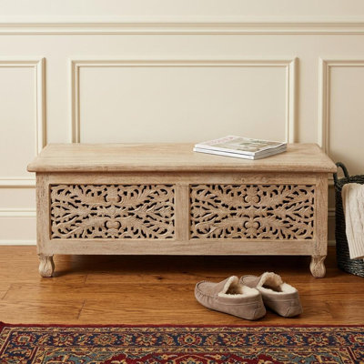 Solid Wood Storage Bench