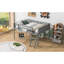 Lit mezzanine bas en bois gris avec lit convertible, coffre-fort et, sans sommier requis-1153724310-1153724309