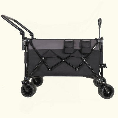 Multi-Functional Push-Pull Folding Wagon Cart With Rotating Handle & 360° All-Terrain Wheels – Heavy-Duty, Adjustable Design, Large Capacity For Trans