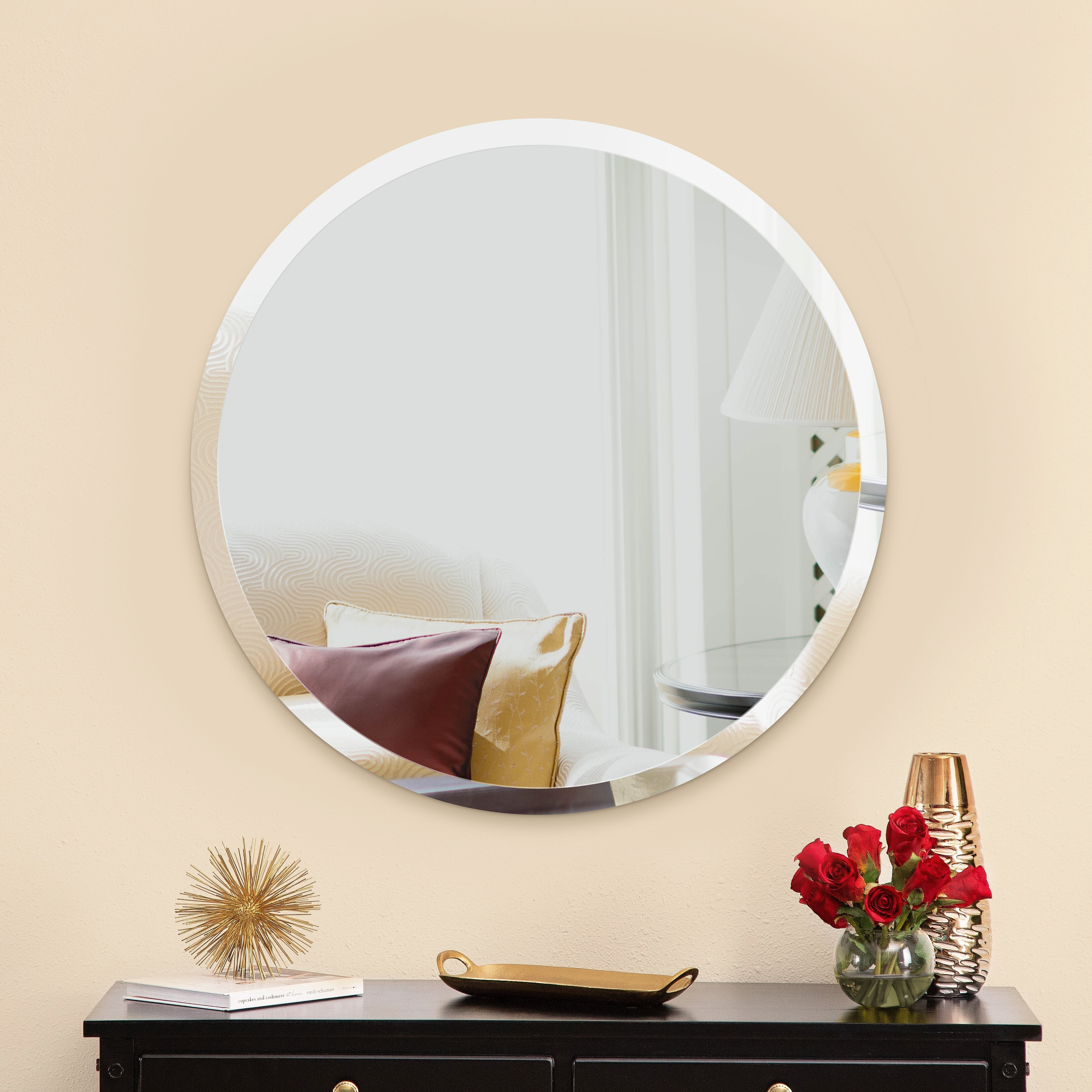 Wrought Studio Amonii Beveled Frameless Accent Mirror & Reviews