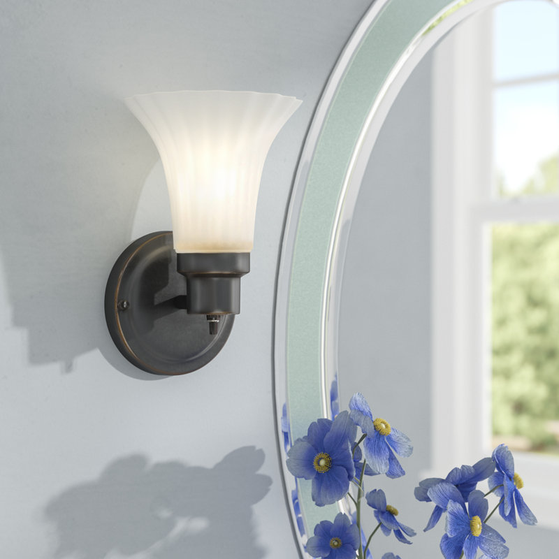 Steel Flush Mounted Sconce, Oil Rubbed Bronze