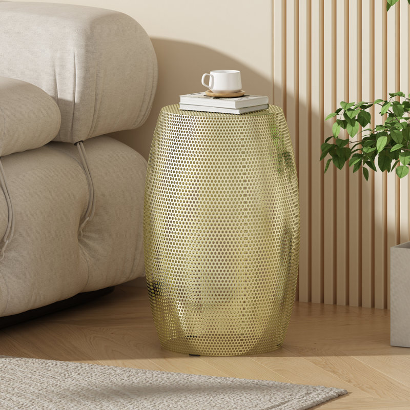 Round Metal Hollow Side Table Side Table