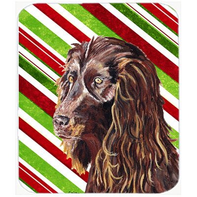 Planche à découper en verre de noël caroline de canne à sucre boykin épagneul