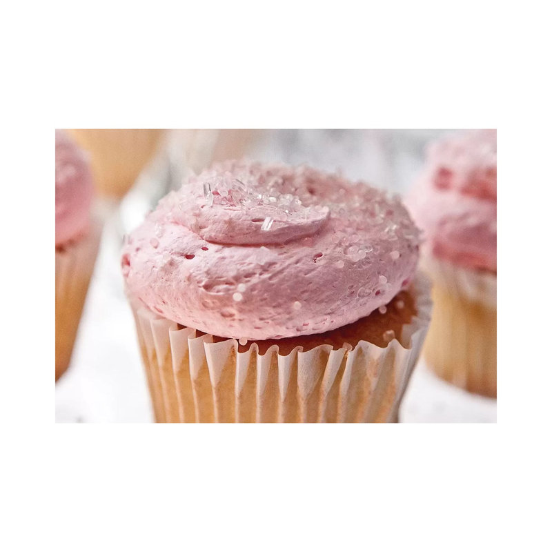 Pink Cupcake - Print on Canvas, 20.32 cm H x 30.48 cm W, Wrapped Canvas
