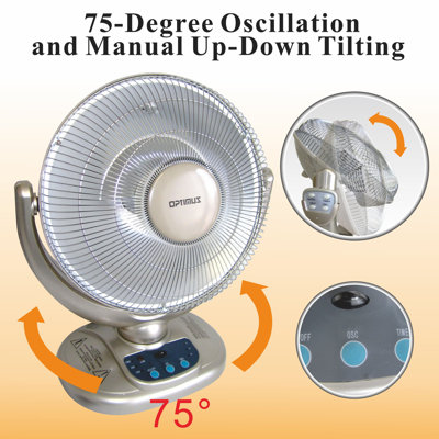 14" Oscil Dish Heater with Remote Control