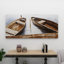 Toile, voilier, bateau, art mural brun