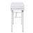 One Drawer White Metal Vanity Desk - Recessed Panels, Frame, Straight Legs For Bedroom Storage Optimization Panels Accent, Decor Upgrade