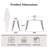 Modern White Oak Writing Desk with Black Hairpin Metal Legs - Sturdy Wood Top Home Office Workstation for Small Spaces-844412460