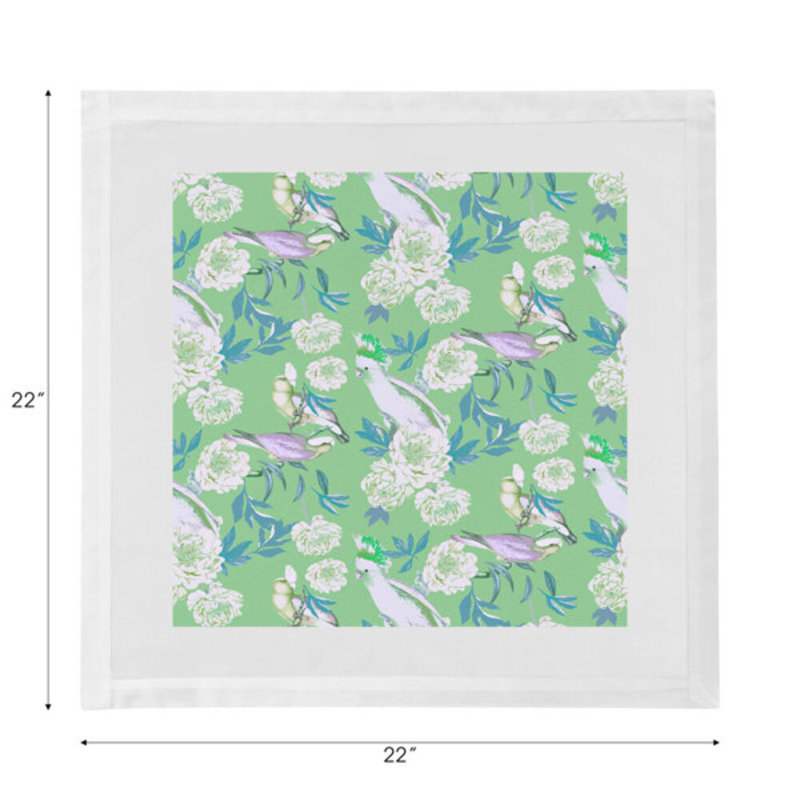 Peony Inspira Hemstitch 22" Linen/Cotton Napkin, Tropical