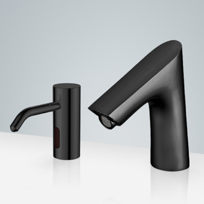 Geneva Touchless Sensor Faucet Soap Dispenser Set Modern Hygienic Solution for Commercial Restrooms