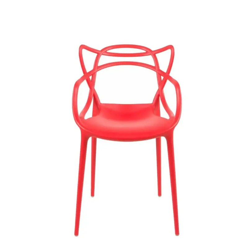 Chaise avec accoudoirs empilable Sommersby, Rouge