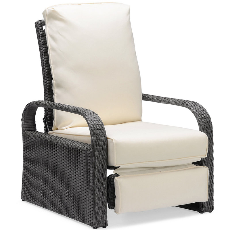 Fauteuil inclinable Luecke, Beige, Gris