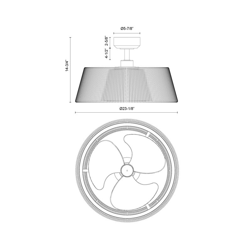 Isla 24-In Ceiling Fan, Matte Black, Matte Black