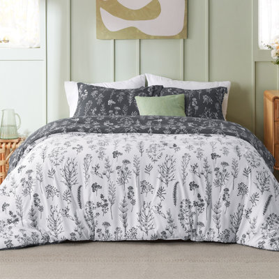 Ensemble d'édredon réversible à motif floral Best vendeur, 89 g / m²