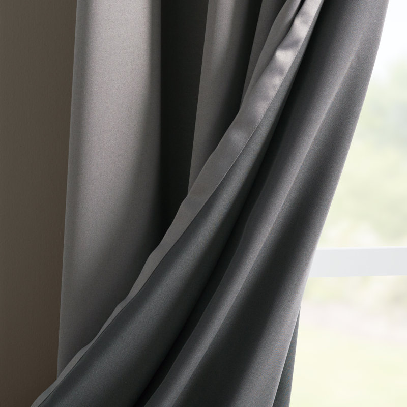 Panneau de rideau à oeillets à économie d'énergie thermique - Basics by Wayfair ™, Acier, l 54 po x L 54 po