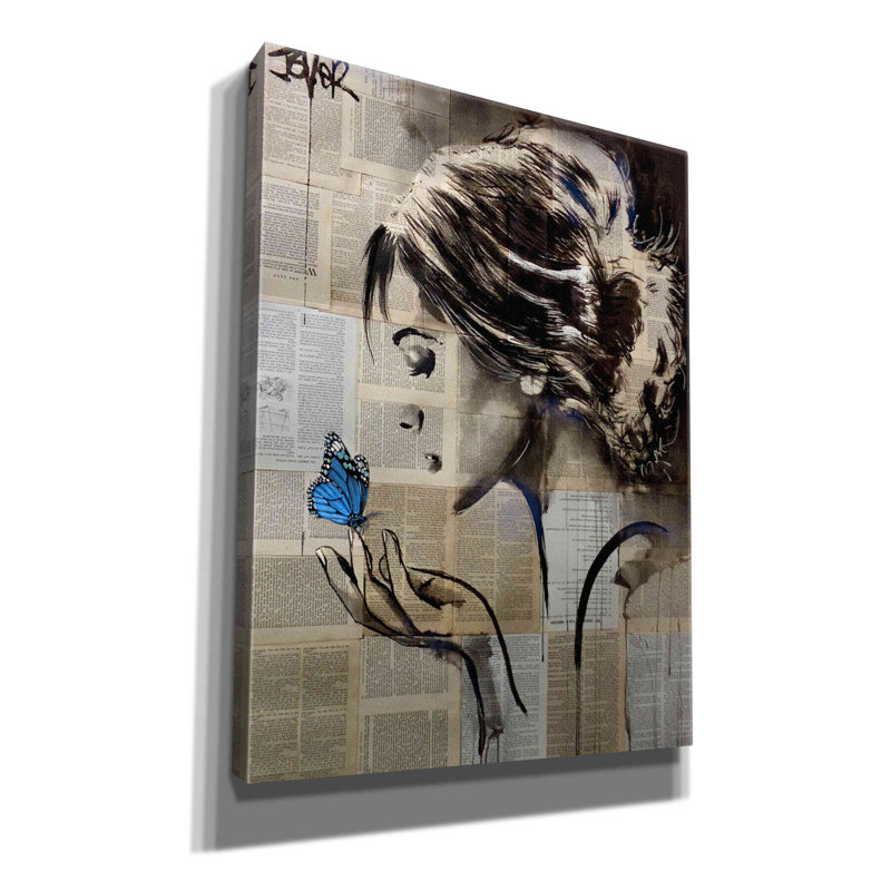 Art mural sur toile Winston Porter® «A Little Blue Hope» par Loui Jover, H 16 po x l 12 po x P 0,75 po