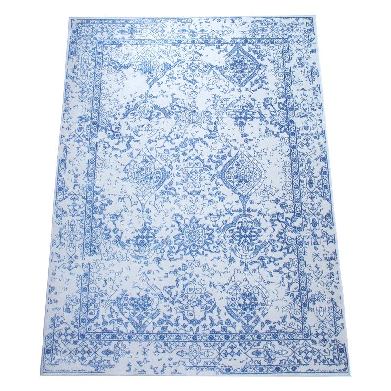 4X6 Modern Broken Design Machine Washable Area Rug with Built-in Padding and Non-Slip Backing, Rectangle 6' x 9'