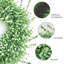Couronne artificielle de 66 cm avec graines blanches – Décoration de porte en fausse verdure, style champêtre, idéale pour le printemps, l'été et toutes les saisons, verte