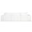 Lipi 3Pc Modular Sofa Set, Mist White, 120 Inch Solid Wood Frame