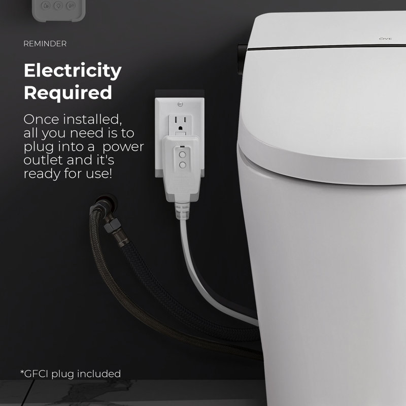 Ella Smart Toilet, Heated Seat,Temperature Control, Auto Flush, ECO Mode, Remote Control
