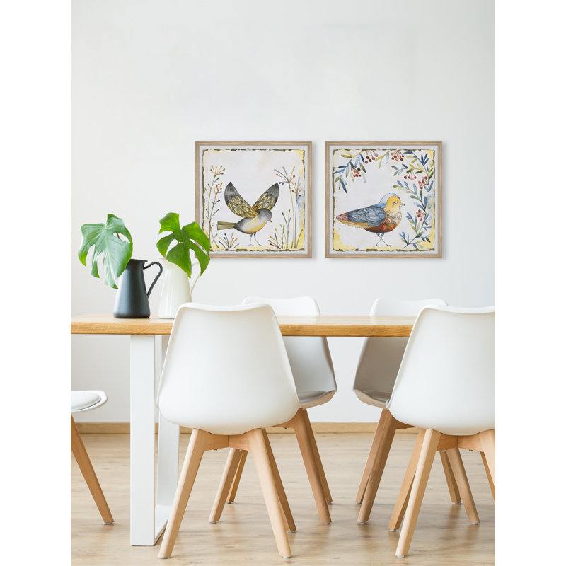 Birds of Spring par Marmont Hill - ensemble de 2 reproductions de cadres photo, H 12 po x l 12 po x P 1,5 po