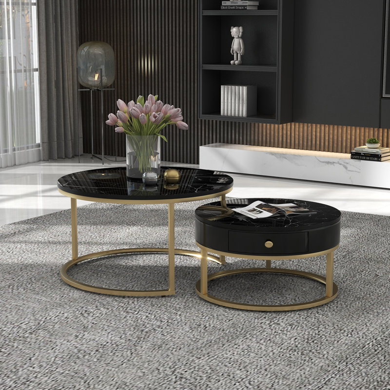 2 - Piece Living Room Table Set, Black