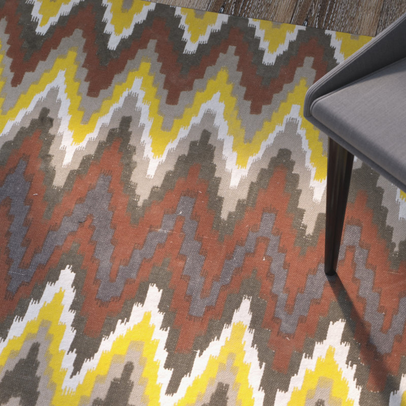 Tapis en coton tissé à la main Sonny Cedar Brook, Rectangle 5 pi x 8 pi