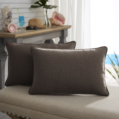 New Sunbrella 2023 Solid Colour Sunbrella® Outdoor Reversible Throw Pillow