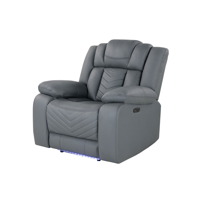 RAIZE GREY POWER RECLINER WITH LED