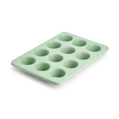 12-Cup Nonstick Aluminized Steel Muffin Pan, Blue Velvet