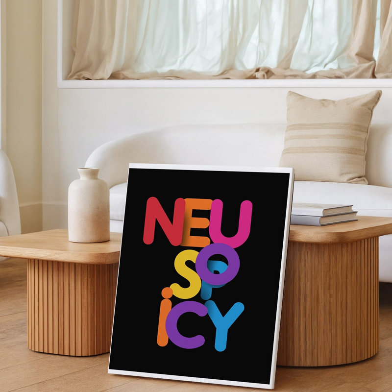 Toile, "Design a Vibrant", impression sur toile mettant en vedette le mot NEUROSPICY, H 24 po x l 18 po