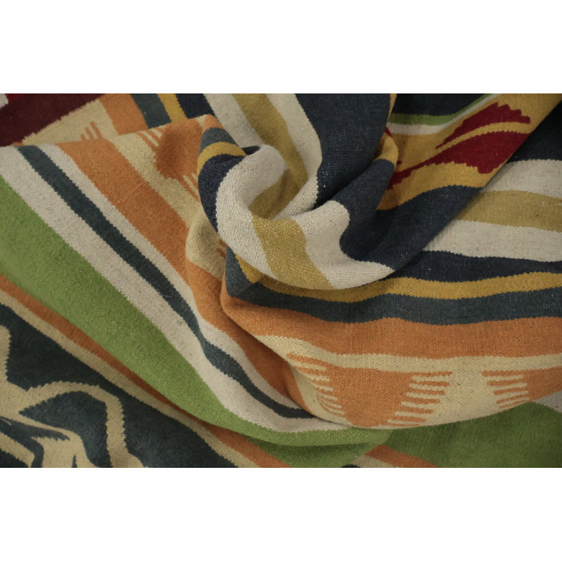 Handcrafted Wool Square Kilim Area Rug 8x8