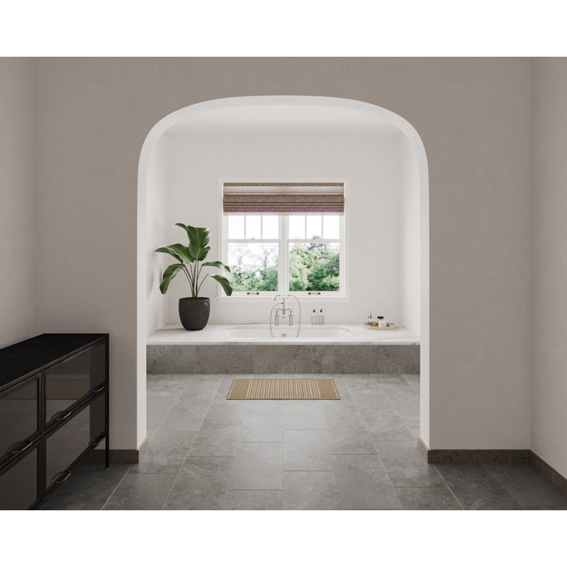 Stone Valley 12" x 24" Porcelain Stone Look Floor Use Tile, Cenere