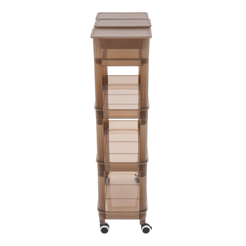Multifunctional 4 Tier Rolling Utility Cart Organizer
