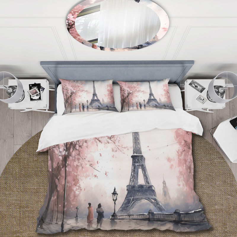 Ensemble de housse de couette en microfibre / polyester Tour Eiffel Masterpiece I Bedding