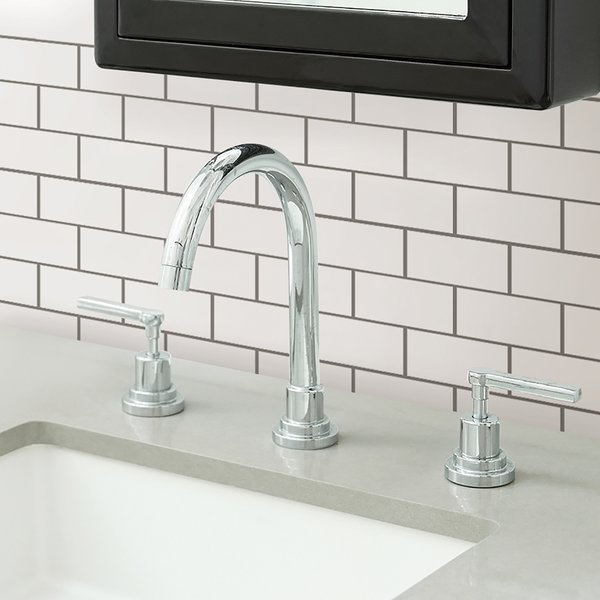 25.4cm W x 25.4cm L Vinyl Peel and Stick Mosaic Tile