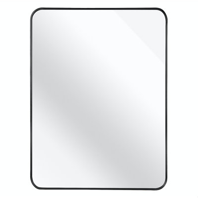 30x40 Inch Black Metal Framed Rectangular Bathrrom Mirror for Wall.(W2203134112)