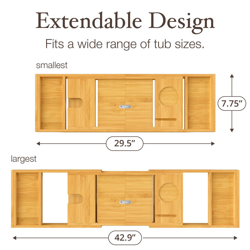 Mirtil Freestanding Bamboo Bath Caddy