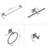 5-Pieces Bathroom Hardware Set Stainless Steel Bathroom Accessories Set Wall Mounted Towel Bar Bathroom Hardware Sets-124541956