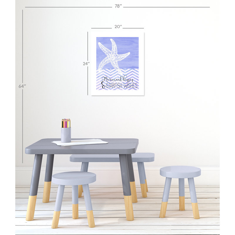 Mermaid Kisses' Wall Decal, 24" H x 20" W x 1" D, Paper