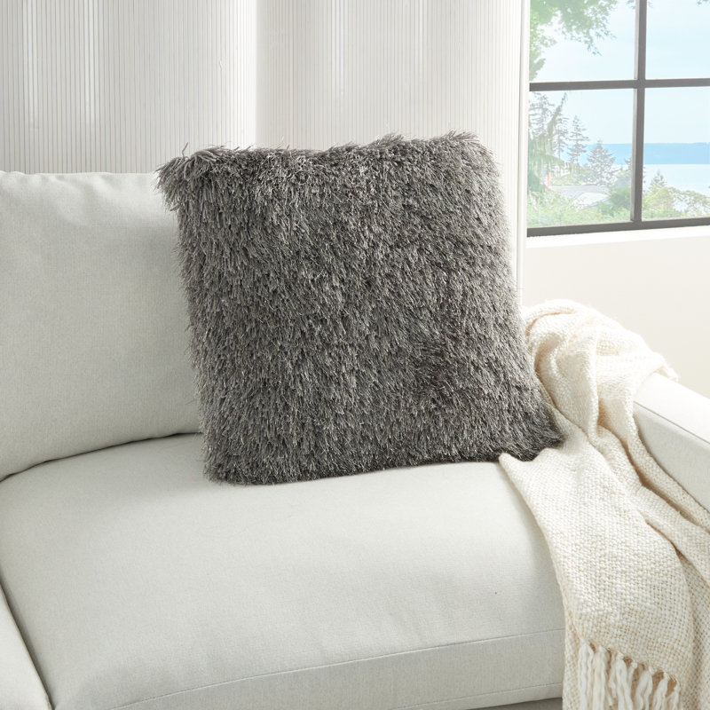 Housse et de coussin carré et coussin Amira, Crème clair, 20 po X 20 po