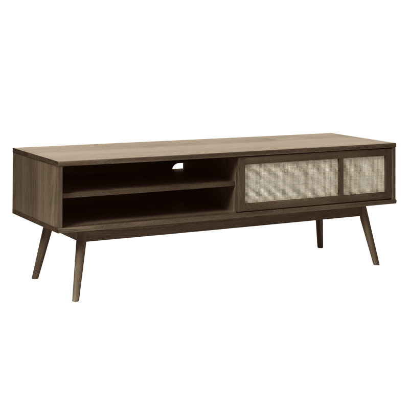 Plessis Unfinished TV Stand for TVs up to 88", Brown