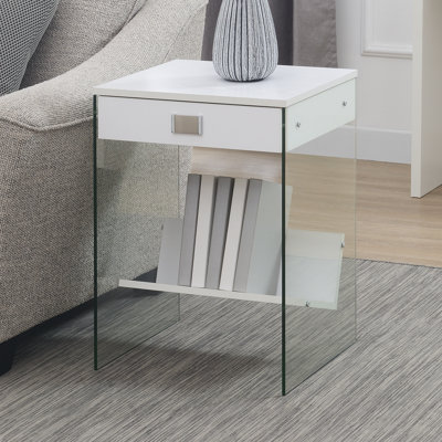 Allegonda 1 Drawer End Table with Shelf