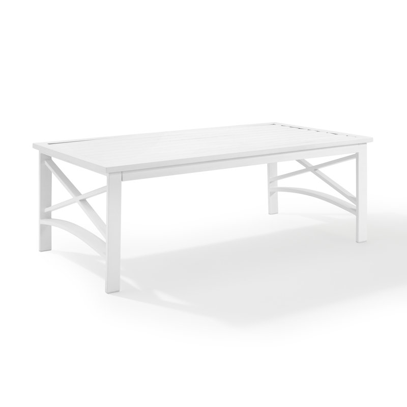 Table basse en métal Marple, Blanc
