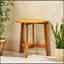 Table bistro pliante d'extérieur en bois d'acacia, naturelle et durable pour les petits espaces