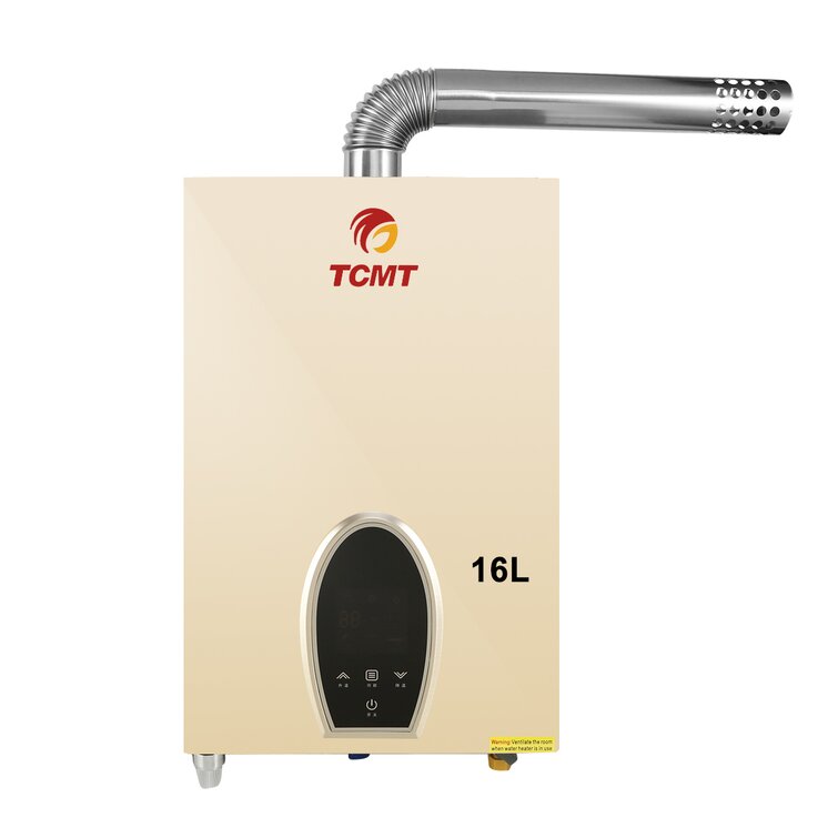 TCMT 16L Tankless Water Heater Natural Gas, 4.2 GPM On-Demand Instant Hot  Water Heater, Indoor Whole House Gas Water Heater, Digital Display & Touch  Screen, Thermostatic & Energy Saving 