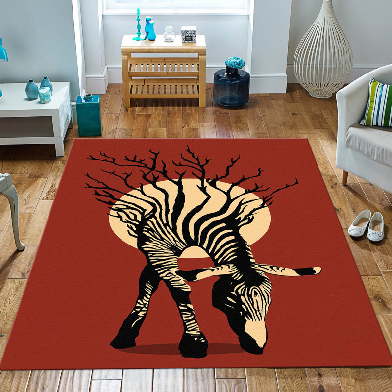 Plush Soft Printed Rug Featuring an Intricate Geometric Design for a Modern and Sophisticated Touch in Any Room Decor