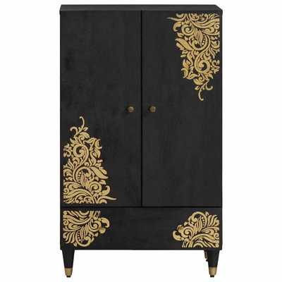 Solid Wood Rectangle Accent Cabinet
