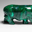 Genuine Polished Malachite Rhino Carving (272.4 Grams)